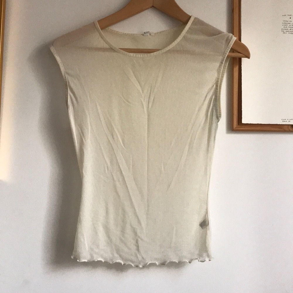 Sheer cream top